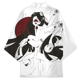 Japanese Traditional Kimono Cardigan Anime Cosplay Shirt Jacket Japan Samurai Harajuku Japanese Streetwear Clothing 3XL 4XL