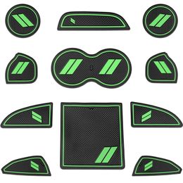 11pcs/set Car Cup Holder Mat Insert Coaster Pad Non-Slip Anti-Dust Mat For 2015-2020 Dodge Challenger Car Styling Accessories