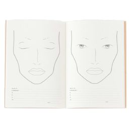 Makeup Artist Face Charts Facechart Drawing with Makeup , 30 Sheets Paper