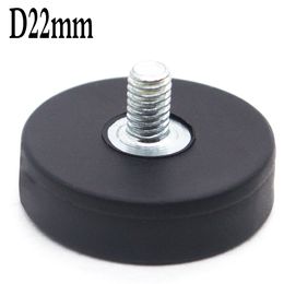 22mm x 6mm strong rubber coated magnet pot magnetic D22x6mm car lamp fasterners scratch-resistant 22*6 external male thread