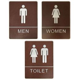 Bathroom Wall Sticker Woman Man Toilet Sign WC Home Hotel Washroom Door Signs Art Decal for Restroom Restaurant Unisex