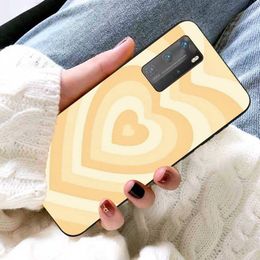 Cute Hot rainbow Heart shape Love Phone Case for Huawei P30 40 20 10 8 9 lite pro plus Psmart2019