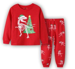 2020 Boys Christmas Pyjamas Pijama Infantil Girls Santa Pjs Gecelik Koszula Nocna Pyjamas Kids Animais Dinosaurios Pyjama Set295H9393294