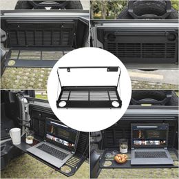 MX Foldable Tailgate Table for Jeep Wrangler 2018-2023 JL Trunk Rear Door Table Storage Cargo Shelf Rear Luggage Holder Carrier