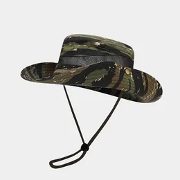 Wide Brim Hats A'S Hat Camouflage Breathable Boonie Outdoor Mesh Cap For Travel Fishing Ladies Rain