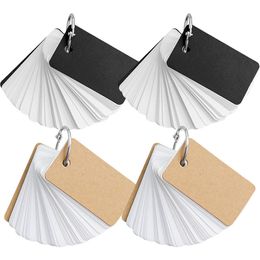 4 Pcs Word Card Memo Notepads Blank Cards Loose-leaf Book Flashcards Binders Paper Writing Notebooks Student Spiral