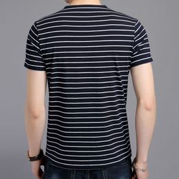 COODRONY O-Neck Two-Color Striped T-Shirt Men Clothing New Summer Classic Short Sleeve Tees Man Simple Low-Key Casual Tops W5558
