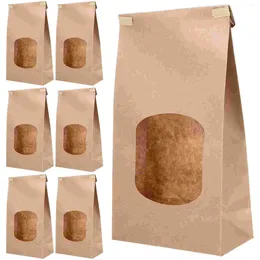 Storage Bottles Kraft Paper Bread Bag Baking Toast Bags Portable Wrapping Pouches Household Convenient Treat Cookie Holders