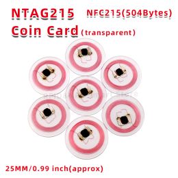10/50100pcs NTA-G 215 Coin Card 13.56MHz NTA-G215 Transparent NFC Creative Nfc Tags Nintendo Switch Lite Games Dedicated Card