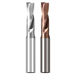 KLOT DLC Coated Solid Carbide Flat Bottom Drill Bit for Inclined Surface,Curved Surface 0.5mm-8.0mm Twist 2-Flute for Aluminum