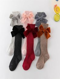 Fashion Children Socks With Bows Baby Girls Knee High Sock Cotton Soft Toddlers Long Socks For Kids Princess Sock 1878 Z22854132