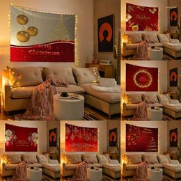 Tapestries Tapestry Golden Decor Ball Shining Elk Christmas Home Party Dorm Bedroom Wall Hanging Decoration Cloth