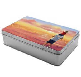 Sublimation Storage Boxes Tinplate Blank Customised Cosmetic Storages Box Rectangular Candy Jar Aluminium Alloy Metal Jars A026234444