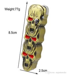 New Creative Gas Lighters Skull Shape Lighter With Knife Multifunctional Windproof Jet Butane Cigarette Lighter67531174449025