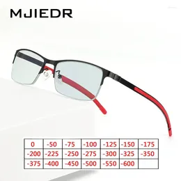Sunglasses Frames Anti-blue Light Myopia Glasses Frame Women Men Metal Student Finished Short-sighted Eyewear -0.5 -1 -1.5 -2 -2.5 -3 -3.5