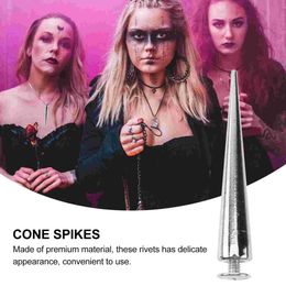 Punk Cone Rivets Spikes Studs Metal Diy Decorative Silver Cool Clothing Screw Screwback Nail