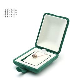 1Pcs Pink purple /green Ring/Necklace /bracelet /long chain box Jewellery gift box diamond flannelette earring box