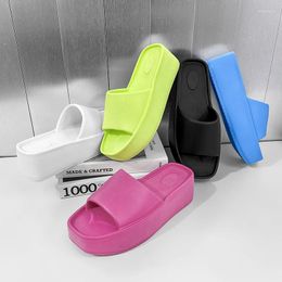 Slippers Women's Platform Heels Sandals Woman Thick Sole Summer Fashion Height Increase Lady Mules Shoes Non Slip