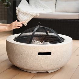 Nordic Patio Heaters Outdoor BBQ Grill Home Fire wood Heater Indoor Charcoal Brazier Barbecue Table Heating Charcoal Grill Stove