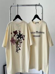 2023 Devil Chateau T Shirt Marmont Flower Clothing Homme T Shirts Men Women Designer High Street Print Tee Top4313836