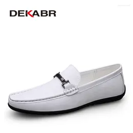 Casual Shoes DEKABR Fashion Leather Men Luxury Comfortable Slip On Formal Loafers Moccasins Italian Soft Male Driving