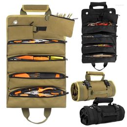 Storage Bags Multi-Purpose Tool Kit Bag High Quality Heavy Duty Multi Pocket Hardware Tools Wrench Pouch Roll UP Small Organiser