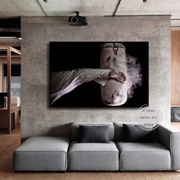 Abstract Martial Arts Karate Taekwondo Judo Sandbag Art Poster Canvas Painting Wall Prints Picture for Living Room Home Decor
