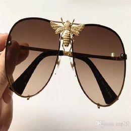 Neue Mode Populärer Designer Sonnenbrille Big Bee 2238 Randless UV Objektiv Top -Qualität Steampunk Outdoor Style168o