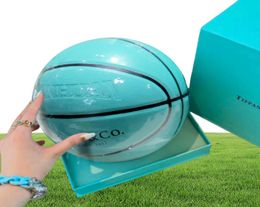 Balls Basketball Blue No 7 Adult Personality Wearresisting Cool Nonslip Soft Leather Teenagers Outdoor Gift 2303035436763