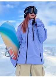 Snow Clothes Women New Waterproof Windproof Ski Snowboarding Men Warm Jacket Snow Wear Oversize Loose Outfits