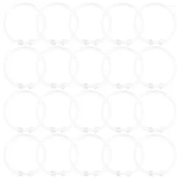 Shower Curtains 20 Pcs Curtain Hook Hooks Drapes Round Circular Rings Acrylic Hanging Roman Rod Plastic Buckle