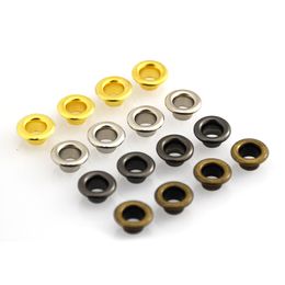 100sets 6mm Brass Eyelet with Washer Leather Craft Repair Round Grommet for Shoes Bag Clothing Leather Belt Hat 400#