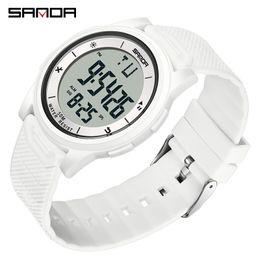 Luxury Brand Digital Watch for Man Stopwatch Shockproof Outdoor Sports Clock SANDA Wristwatch Led Light Original Men's Watches
