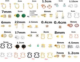 NEW 925 Sterling 100 Silver Bear Stud Earrings Classic Pierced Stud Earrings Jewellery Manufacturers Whole 6108109