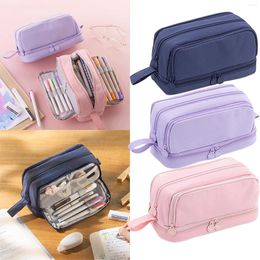 Storage Bags Pencil Cases Large Capacity Pen Bag Pouch Holder For Girls Boys Office Student Stationery Organiser School Supplies