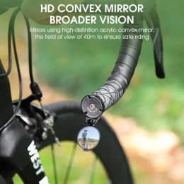 WEST BIKING Road Bike Rearview Mirror Folding Hidden Type MTB Handlebar Rear View Mirror Bicycle Grip Plug Cycling Accessories