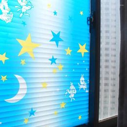 Window Stickers Stained Privacy Film Sticker Bird Opaque Blue Blinds Glass Kid's Room Self-adhesive Home Decorative 60x200cm