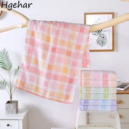 Towel 2pcs 34x75cm Cotton Adult Absorbent Quick Drying Washcloth Household Simple Floral Face Towels Breathable Skin-friendly