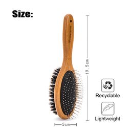 Truelove 2 in 1 Pet Comb Brush Hair Remover Dog Cat Brush Tools Grooming Steel Needles Double-sided for Pet Cleaning Bristles