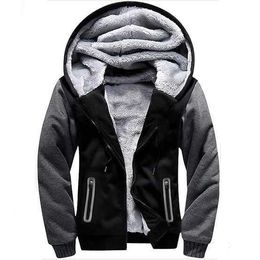 New Design Hoodies for Men Zip Up Sweatshirts Fleece Sherpa Lined Winter Heavyweight Jacket