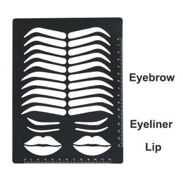 Plastic Eyebrow Stencil for Tattoo Practise Skin Brow Shape Template Training Tool Permanent Makeup Accessories PMU Supplies