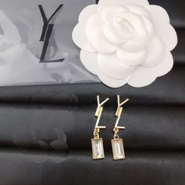 Luxury Gold-Plated Silver Plated Earrings Brand Designers Letter Pendant Style Boutique Earrings High-Quality Jewellery Earrings High-Quality Gift Party