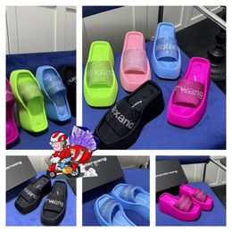 Designer Sandals Slippers Luxury Womens Velvet material rhinestone Velcro tape party Soft Rooms GAI Slip-On Size 35-42 6cm-10cm beach black shoemaker