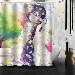 Shower Curtains Custom Love Live! Anime Girl Curtain 12 Hooks For The Bathroom High Quality Polyester Fabric Bath 3D Printing