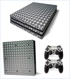 Cool 3DSilvery Style Full Set Vinyl Skin Sticker Decor Decals for Sony PS4 Pro Console Skin 2 PCS Controller Cover Skin Sticker7307974