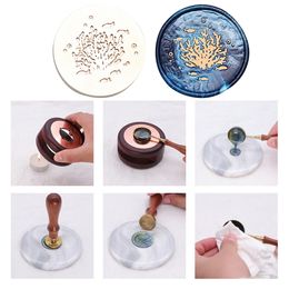 Deep Sea Series Sealing Wax Stamp Heads 3D Brass Fire Lacquer Seals 30mm Retro DIY Craft Decor Tool for Envelope Cards