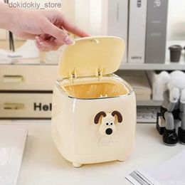 Waste Bins Countertop Trash Can Small Mini Cute Home Livin Room Dinin Room Luxurious Hih-value Push Type Waste Bins and Accessories L49