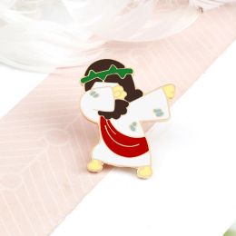 Swag Dancing Jesus little Sheep Enamel Pins Cute Happy Animal Brooches Women Men Jeans Coat Lapel Pin Badges Jewellery Gift New