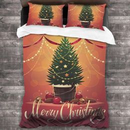 Bedding Sets Merry Christmas 3D Personalised Custom Print 3Pcs Comfortable Duvet Cover PillowCase EU/US/AU Size Drop