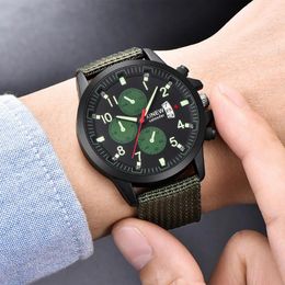 Wristwatches Fashion Men Watches Luminous Nylon Band Military Watch Army Wrist Quartz Sports Couple Waterproof Reloj